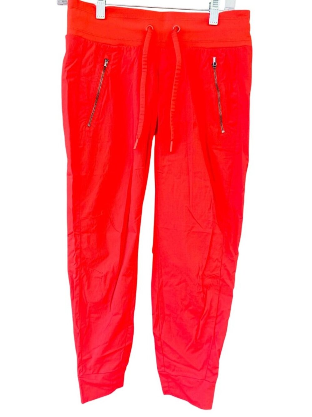 Athleta Trekker North Jogger Pants 2P Red Nylon Blend With Zippered Pockets